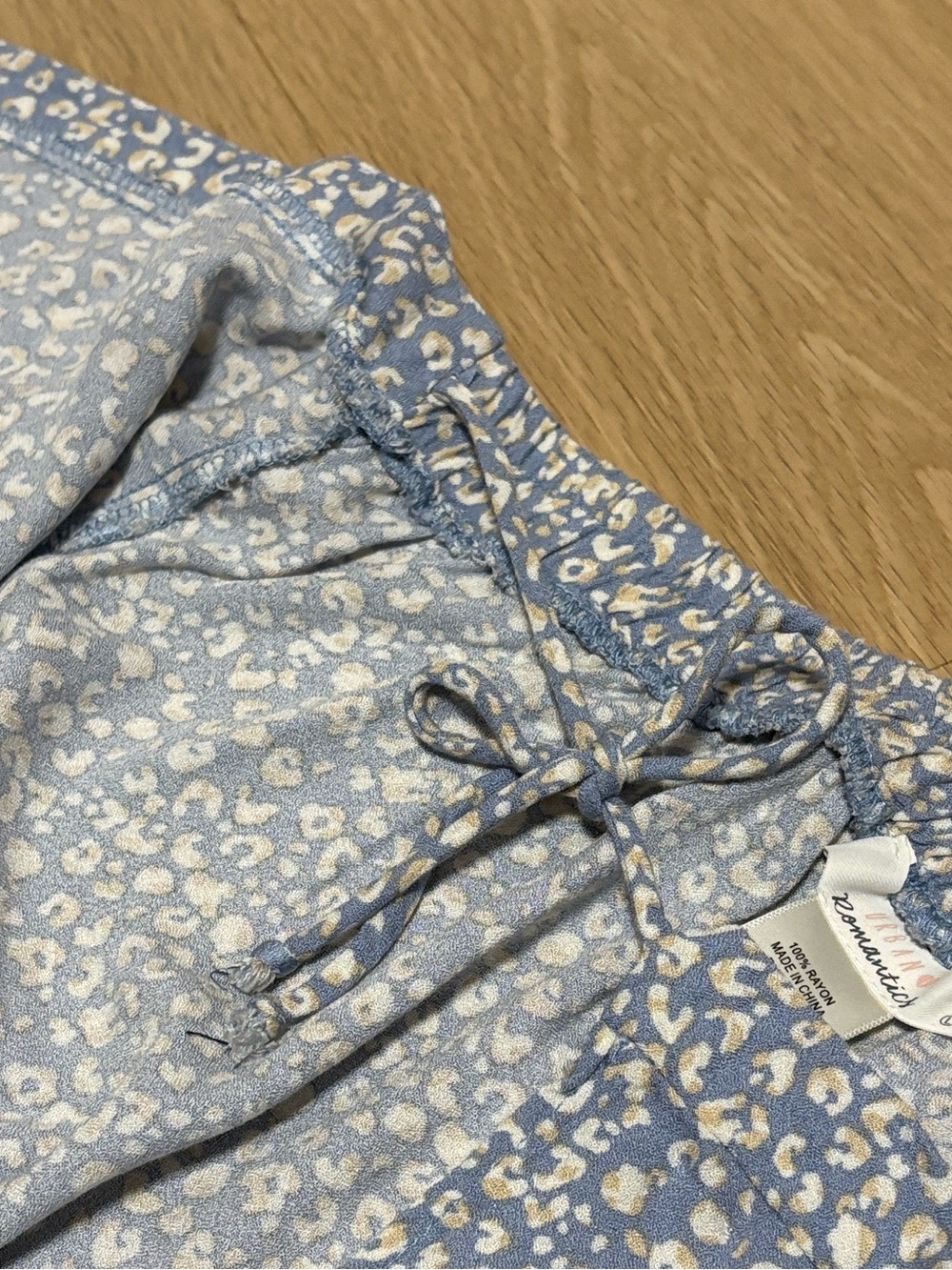 Urban Romantics (L) Tie Waist Cottagecore Wrap Skirt Boho Patterned Blue Midi - Picture 8 of 14